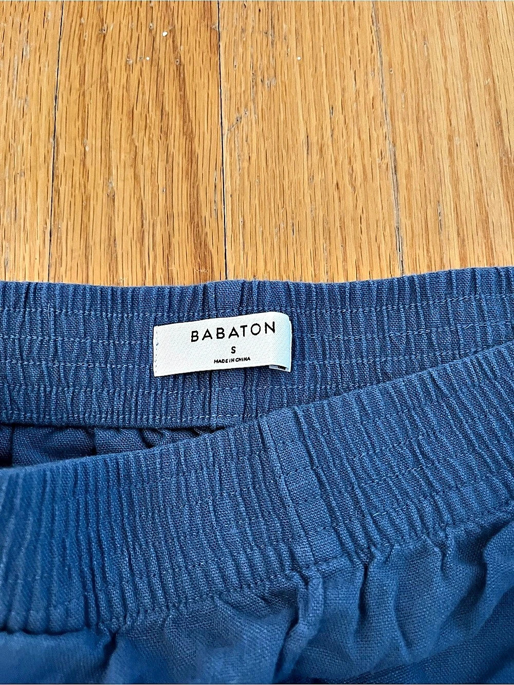 Babaton Wide Leg Linen35 Pants in Blue Size Small Like New - Picture 2 of 3